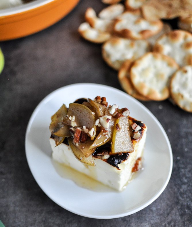 Broiled Feta with Caramelized Pears