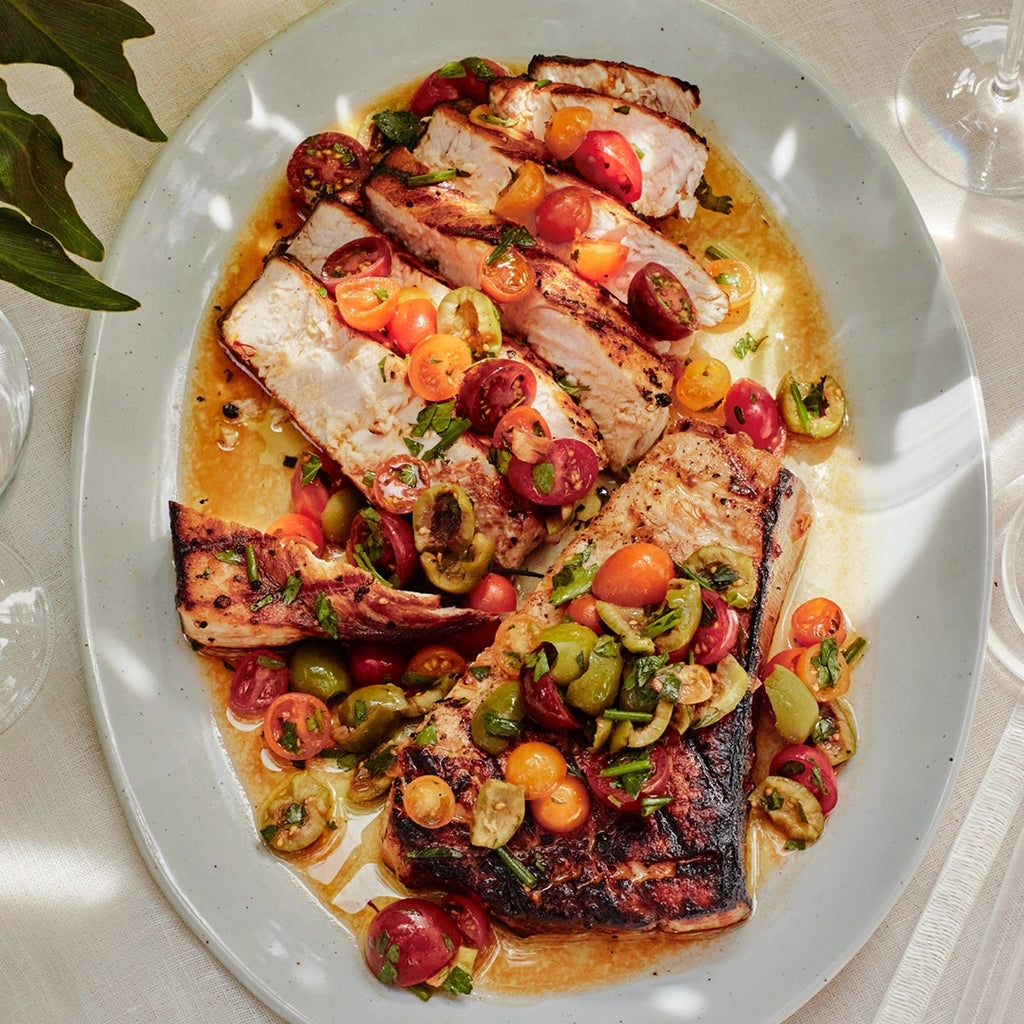 Grilled Swordfish with Tomatoes