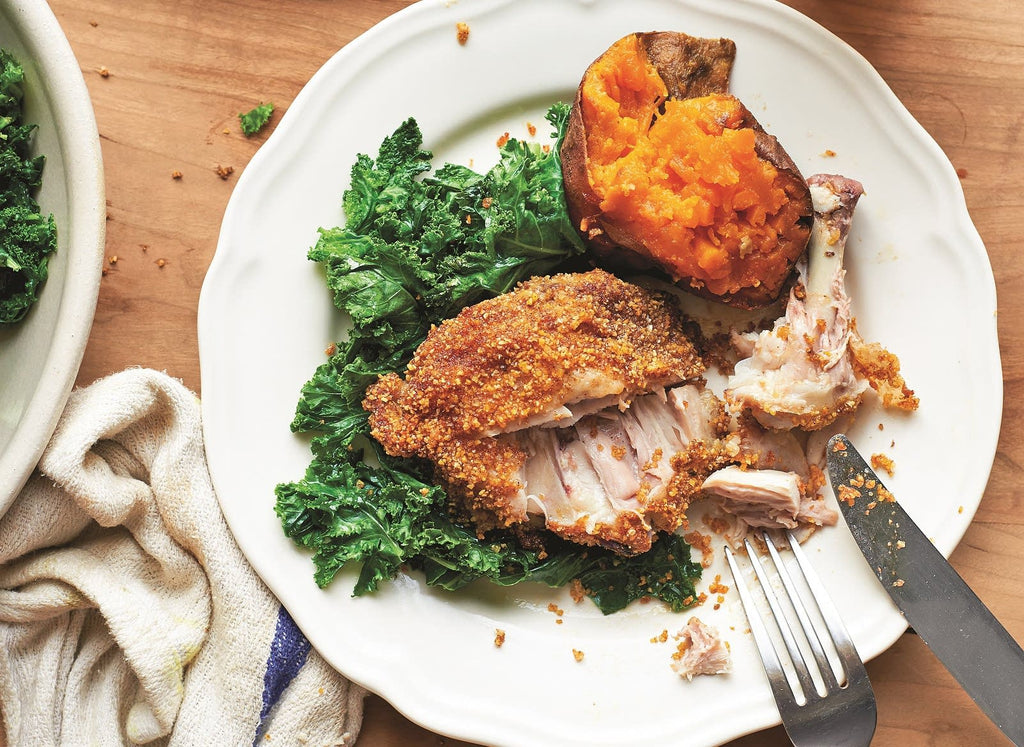 Cornmeal-Crusted Chicken Thighs with Jamaican Spice