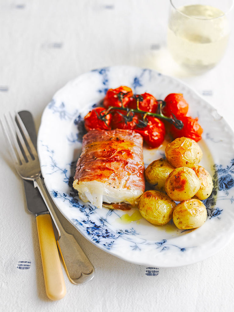 Baked Pollock with Tomatoes