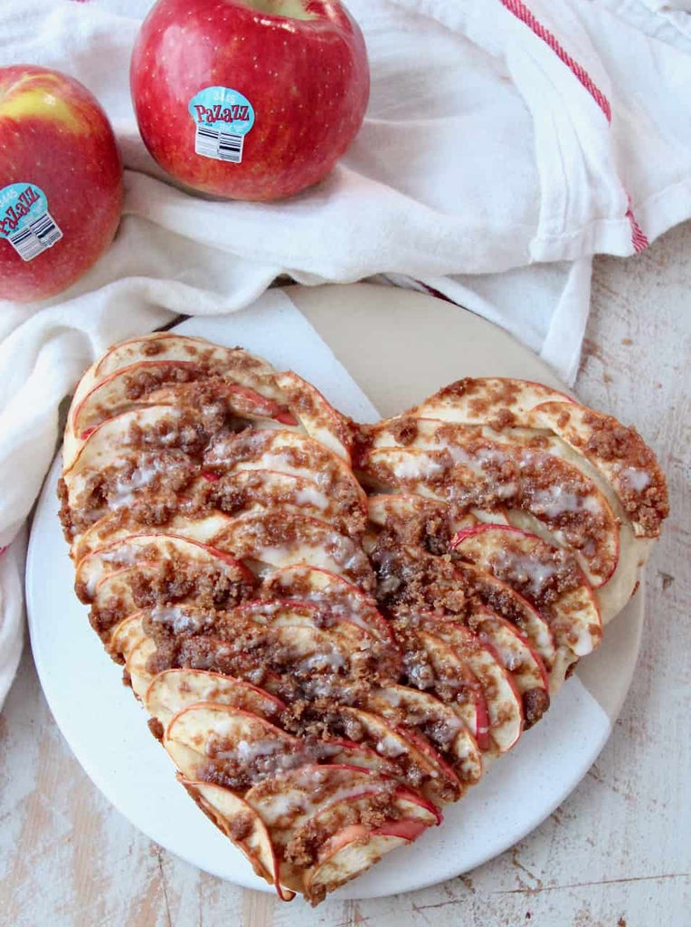 Apple Dessert Pizza with Cinnamon Streusel Topping
