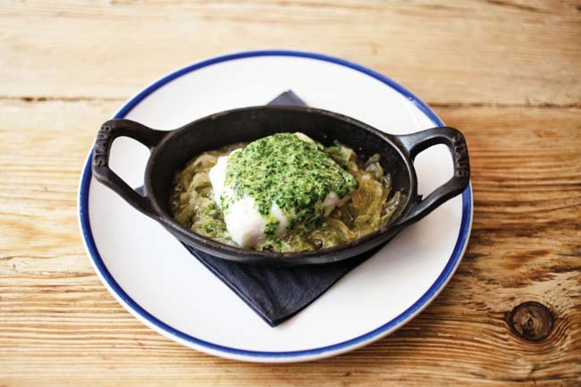 Baked Hake with Fennel, Parsley, and Garlic Butter