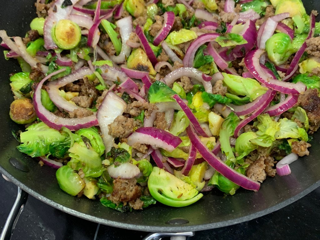 Brussels Sprouts with Italian Sausage
